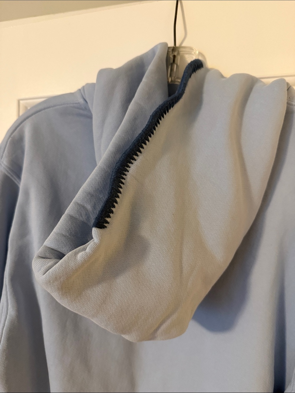 Madhappy Classic Fleece Hoodie Pale Blue Embroidered Logo Crewneck - Picture 4 of 5